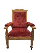 Early 20th century Arts & Crafts oak armchair