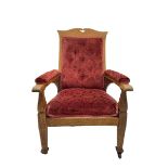 Early 20th century Arts & Crafts oak armchair