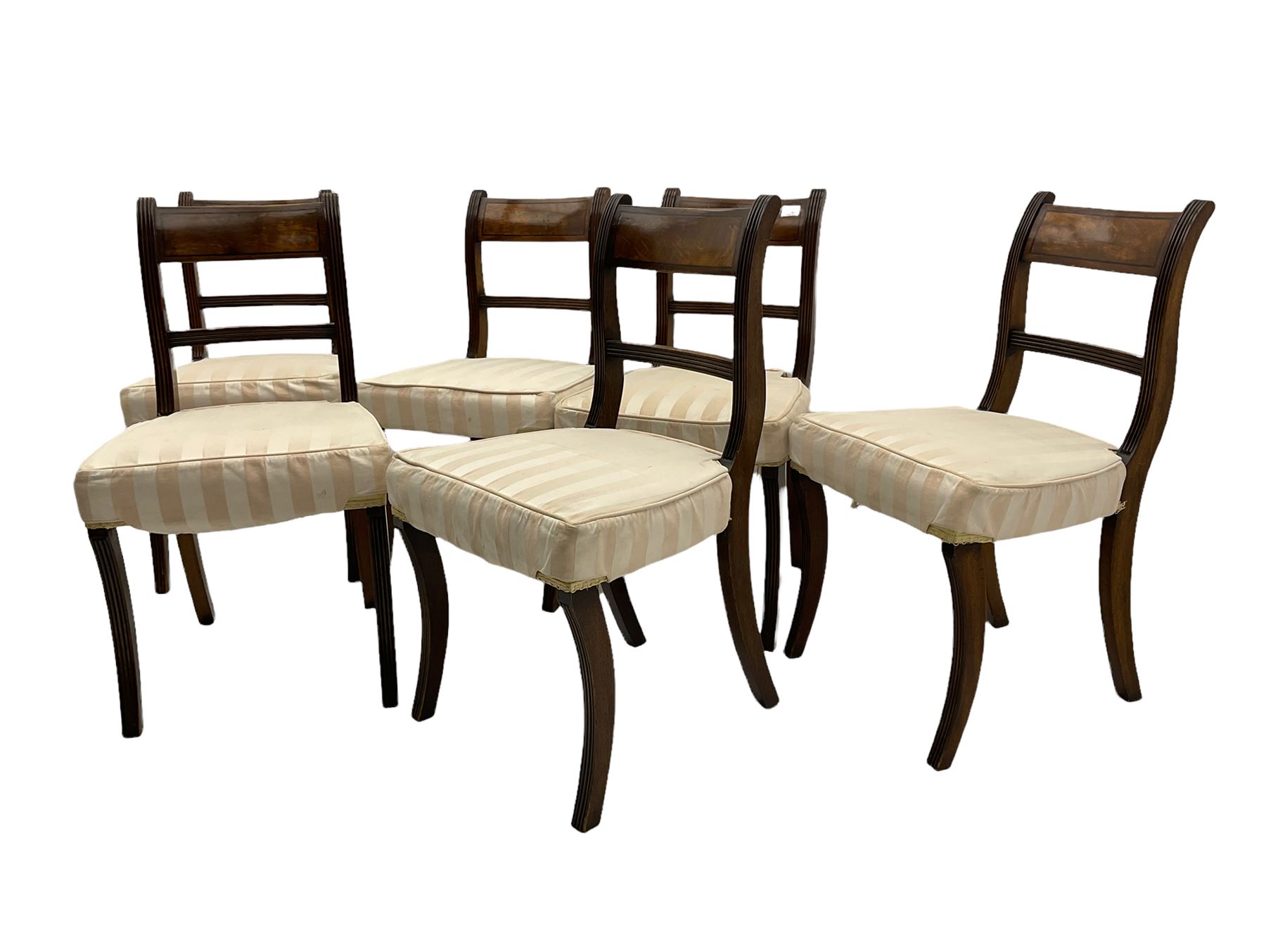 Regency period set six mahogany dining chairs - Image 4 of 5