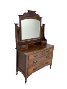 Edwardian walnut Art Nouveau period dressing chest