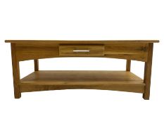 Light oak rectangular coffee table