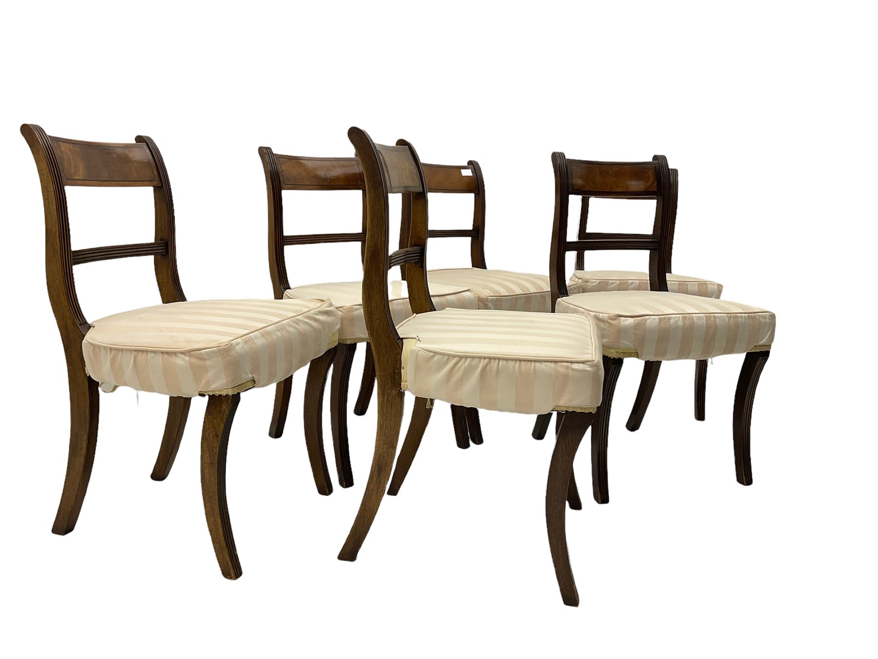 Regency period set six mahogany dining chairs - Image 3 of 5
