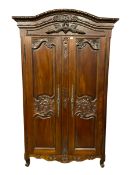 French style mahogany double wardrobe