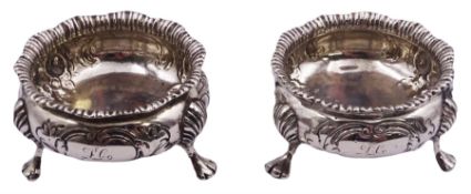 Pair of Victorian silver open salts