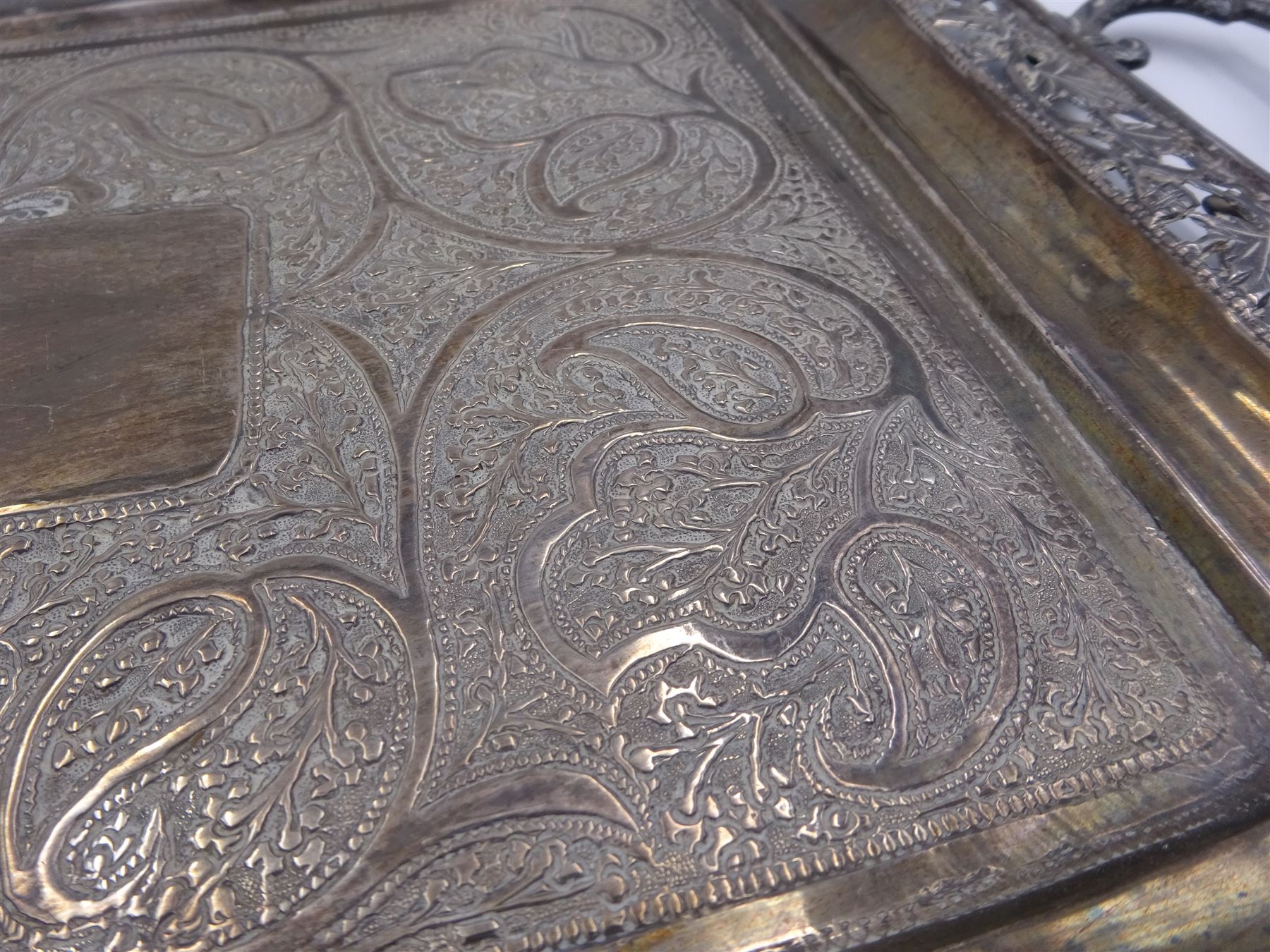 Silver twin handled tray - Image 2 of 3