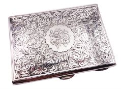 Late Victorian silver card case