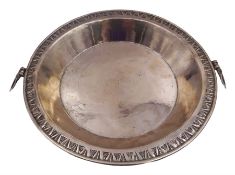 Middle Eastern silver dish