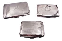 Three early 20th century silver cigarette cases