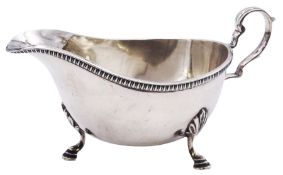 Mid 20th century silver sauce boat