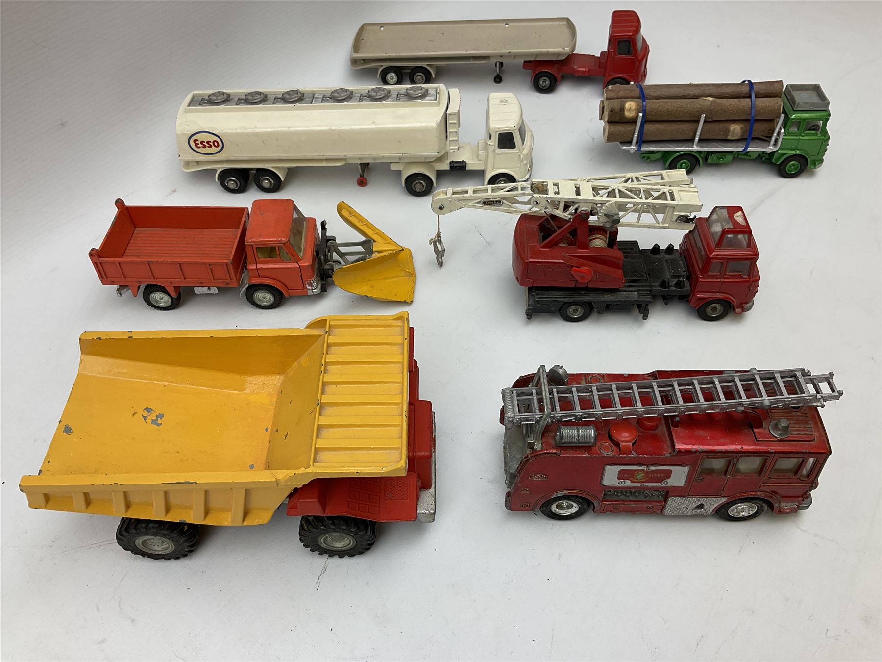 Dinky - ten unboxed and playworn/repainted large scale die-cast commercial vehicles comprising Frenc - Image 5 of 8