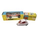 Corgi - Lotus Climax F/1 No.158 with instruction leaflet; and Heinkel Economy Car No.233; both boxed