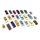 Corgi - twenty-three unboxed and playworn/repainted die-cast cars including three Heinkel bubble car