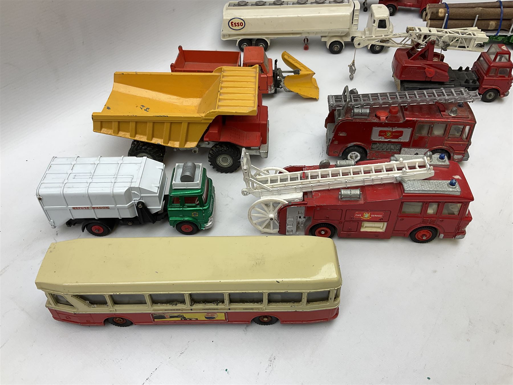 Dinky - ten unboxed and playworn/repainted large scale die-cast commercial vehicles comprising Frenc - Image 2 of 8