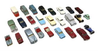 Tri-ang Spot-On - twenty-six unboxed and playworn/repainted die-cast models including Rolls Royce Si