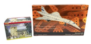 Meccano Construction Set - 'Concorde'; and Hornby Skaledale 'St. Michaels Church'; both boxed (2)