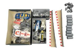 Scalextric - John Player Special racing car; boxed; two C125 Porsche cars; C135 Tyrrell 008 racing c