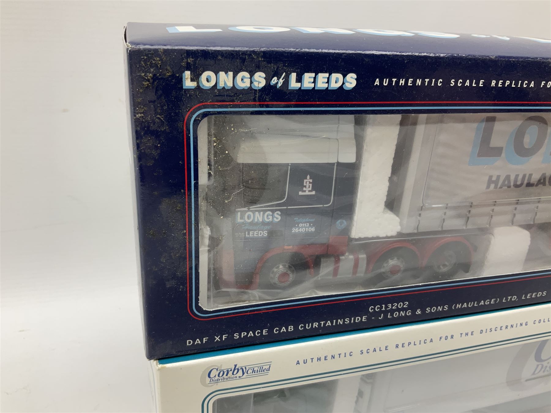 Three limited edition Corgi 1:50 scale lorries - DAF XF Space Cab Curtainside - J. Long & Sons (Haul - Image 4 of 7