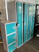 Four metal lockers- LOT SUBJECT TO VAT ON THE HAMMER PRICE - To be collected by appointment from The