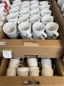 White ceramic coffee mugs approx. (67)- LOT SUBJECT TO VAT ON THE HAMMER PRICE - To be collected