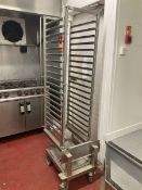Stainless steel catering trolley rack stand