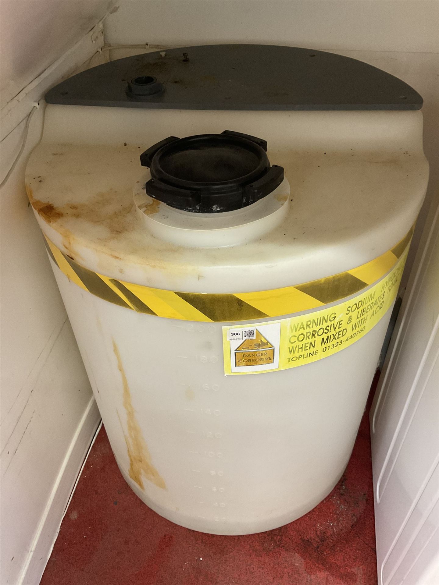 200 litre plastic chemical drum- LOT SUBJECT TO VAT ON THE HAMMER PRICE - To be collected by appoint - Image 2 of 3