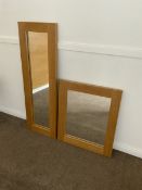 Four light oak wall mirrors- LOT SUBJECT TO VAT ON THE HAMMER PRICE - To be collected by appointment