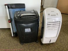 Q-Connect paper shredder, Beldray air cooler and a guillotine - LOT SUBJECT TO VAT ON THE HAMMER