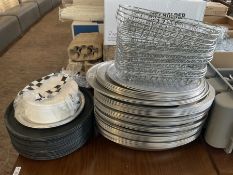 Quantity of Stainless oval trays, composite trays, mesh trays- LOT SUBJECT TO VAT ON THE HAMMER