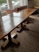 Four square walnut finish dining tables - LOT SUBJECT TO VAT ON THE HAMMER PRICE - To be collected