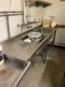 Stainless steel commercial double sink unit with drainer, and other sink unit with insinkerator- LOT