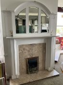 White painted fireplace