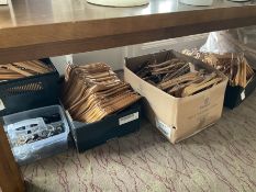 Large quantity of different type wood clothes hangers - LOT SUBJECT TO VAT ON THE HAMMER PRICE -