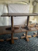 Four square walnut finish dining tables- LOT SUBJECT TO VAT ON THE HAMMER PRICE - To be collected by