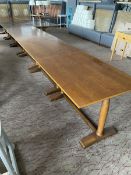 Three rectangular walnut finish dining tables- LOT SUBJECT TO VAT ON THE HAMMER PRICE - To be