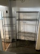 Two wirework adjustable shelving units- LOT SUBJECT TO VAT ON THE HAMMER PRICE - To be collected