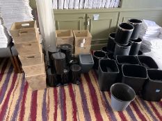 Wooden waste paper bins, circular bins, pedal bins and other- LOT SUBJECT TO VAT ON THE HAMMER PRICE