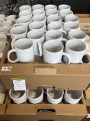 White ceramic same type mugs (100)- LOT SUBJECT TO VAT ON THE HAMMER PRICE - To be collected by