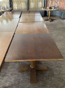Four square walnut finish dining tables - LOT SUBJECT TO VAT ON THE HAMMER PRICE - To be collected