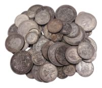 Approximately 445 grams pre 1947 Great British silver coins