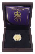 Queen Elizabeth II Jersey 2016 '90th Birthday' 22ct gold proof one pound coin