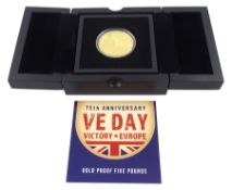 Queen Elizabeth II Guernsey 2020 '75th Anniversary VE Day Victory in Europe' 22ct gold proof five po