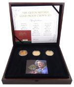 Queen Elizabeth II 'Queen Mother Gold Proof Crown Set'