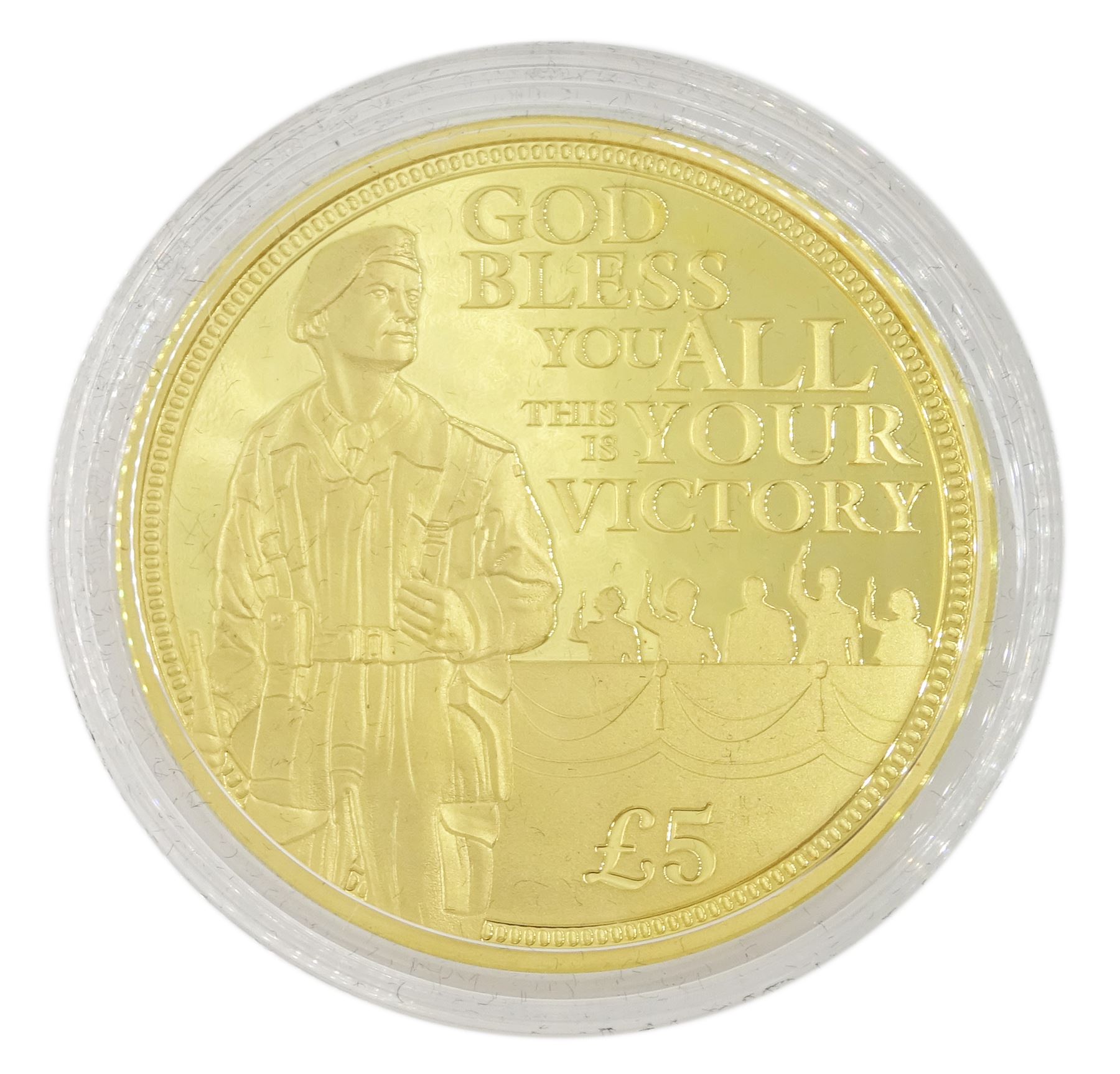 Queen Elizabeth II Guernsey 2020 '75th Anniversary VE Day Victory in Europe' 22ct gold proof five po - Image 3 of 4