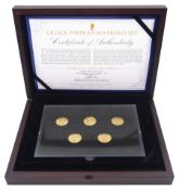 Queen Elizabeth II 'Gillick Portrait Sovereign Set' comprising ten gold full sovereign coins dated 1