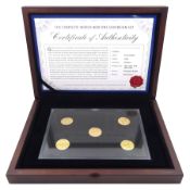 King George V 'The Complete World War One Sovereign Set' comprising gold full sovereign coins dated