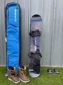 �Machete Ride� 161cm wide snowboard with NIKE Zoom force 1