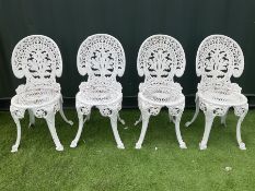 Set of four cast aluminium