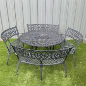 Cast aluminium garden table