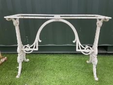 Painted cast iron table base - THIS LOT IS TO BE COLLECTED BY APPOINTMENT FROM DUGGLEBY STORAGE
