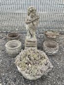 Cast stone garden statue